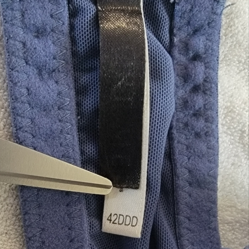 Adore Me Contour Demi Bra W Lace Padded Cup Blue 42DDD 42F Lingerie Sexy  Plus - Picture 5 of 7